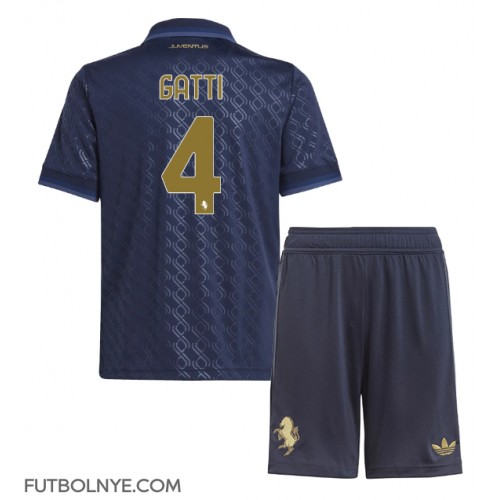 Camiseta Juventus Federico Gatti #4 Tercera Equipación para niños 2024-25 manga corta (+ pantalones cortos)